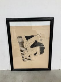 Framed artwork by David Stone Martin(16in.x20in.)