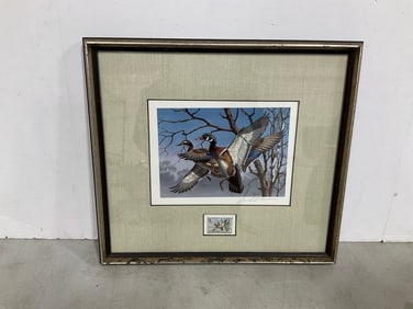 David A Maass Federal Duck Stamp and print(15.5in.x17.5in.)