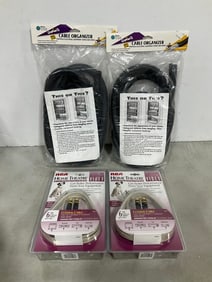 Coaxial cables and cable organizers