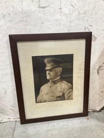 Framed General John J. Pershing portrait print(25.5in.x31.5in.)