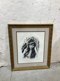 Framed Girl in the Wood art print by Sandu Liberman(23in.x26in.)