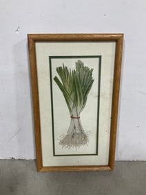 Framed leeks print