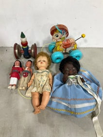 Vintage dolls and toys