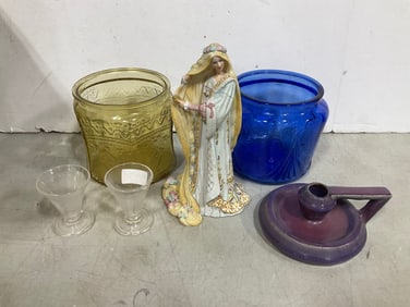 Pulper candleholder, Lenox Legendary Princess statue, and more