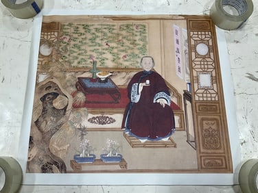 Oriental art print(21.5in.x24in.)