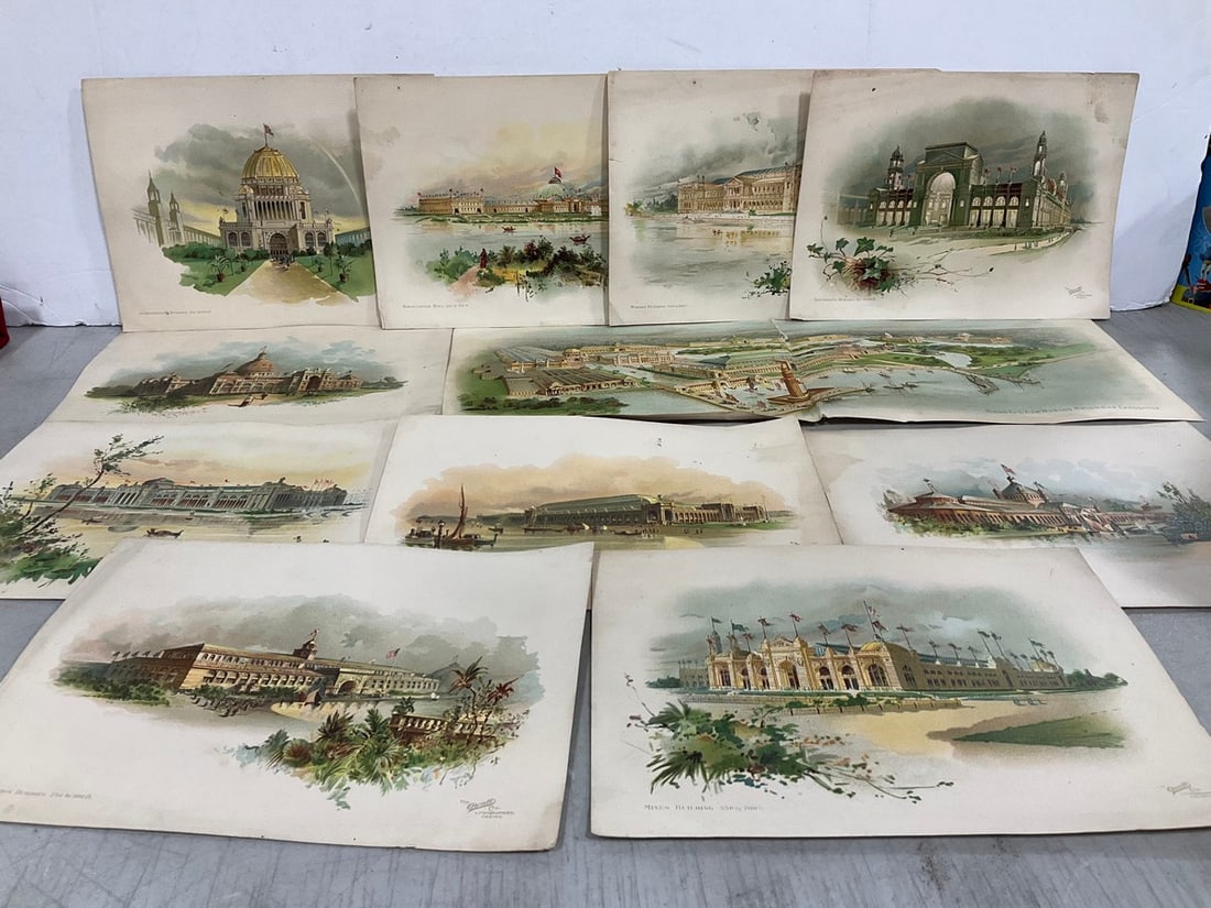 Orcutt Co. lithograph prints(largest 8in.x22in.): Orcutt Co. lithograph prints(largest 8in.x22in.)