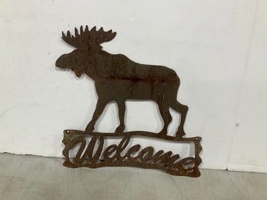 Wrought Iron Moose Decor