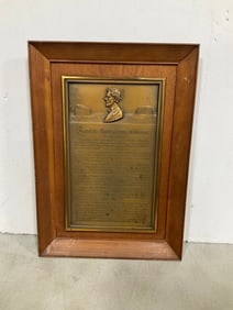 Abraham Lincoln Bronze Plaque (14.5inx20.5in)