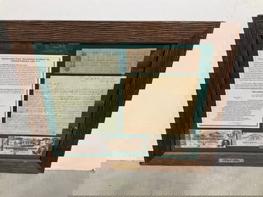 Framed Robert Lee Documents/Reproduction Bills (20inx24in)