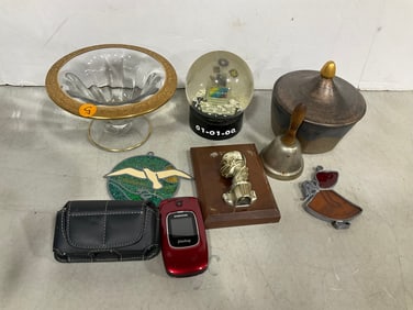 Ceramic Container, Glass Dish, Snowglobe, Samsung Jitterbug Phone, and more