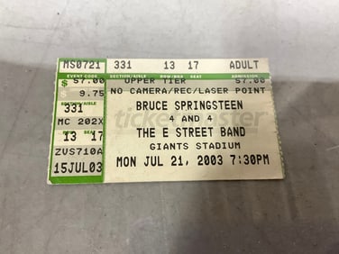 Bruce Springsteen Ticket