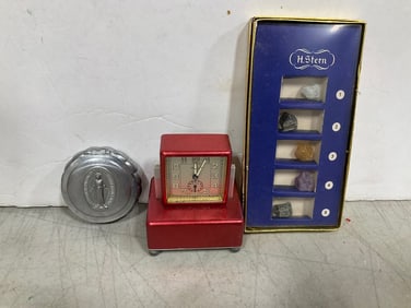 H Stern Rocks/Minerals, Renova Clock, and more