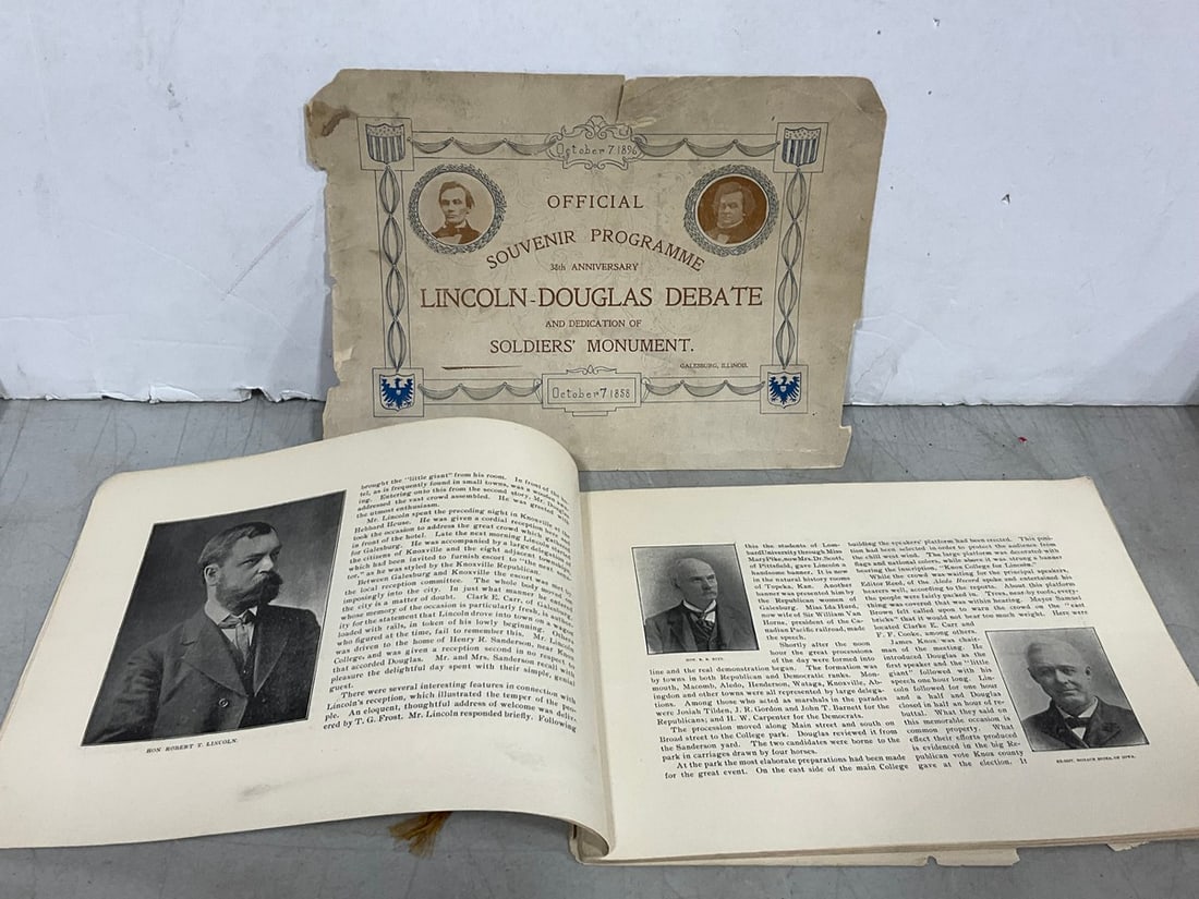 Vintage Lincoln-Douglas Debate Program (1 of 1)