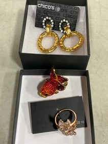 Earrings, and Ring