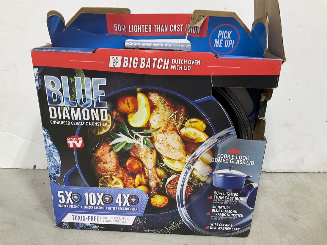 Blue Diamond Nonstick Pot with Lid: Blue Diamond Nonstick Pot with Lid