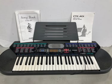 Casio Keyboard (CTK-401) with Song Book