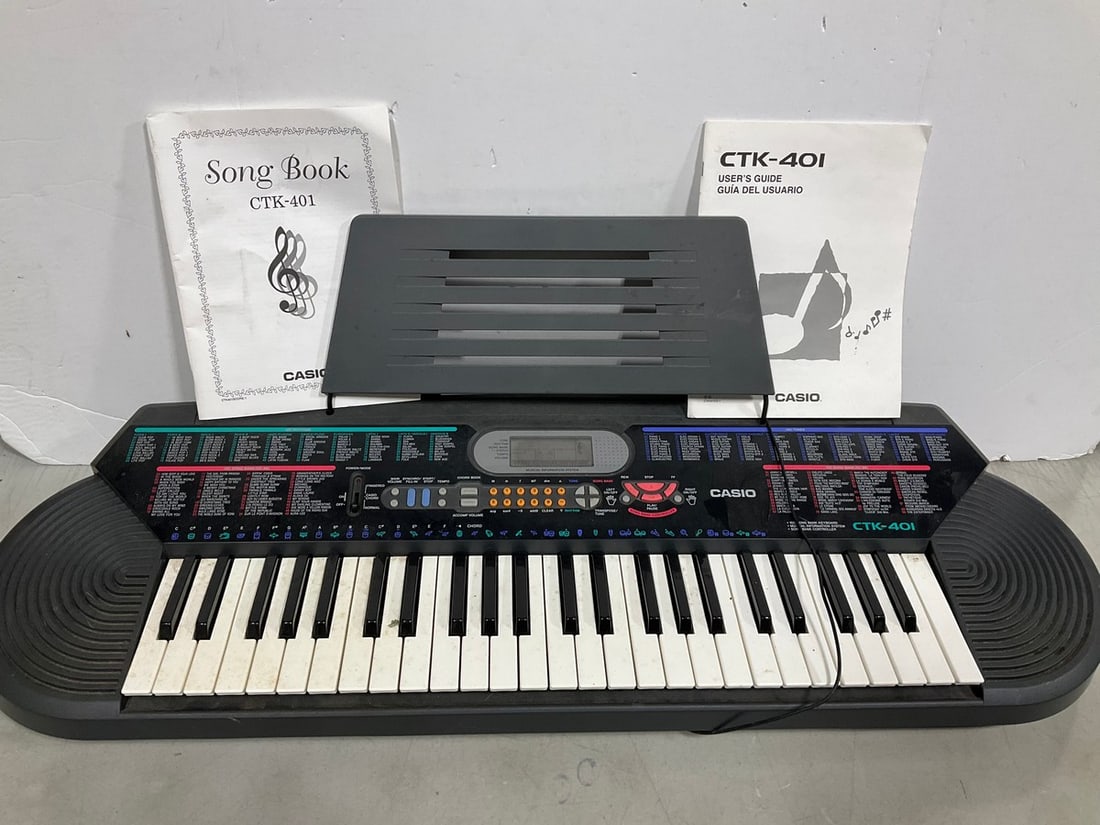 Casio Keyboard (CTK-401) with Song Book (1 of 1)