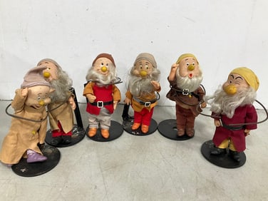 Vintage Sleeping Beauty Dwarfs Dolls
