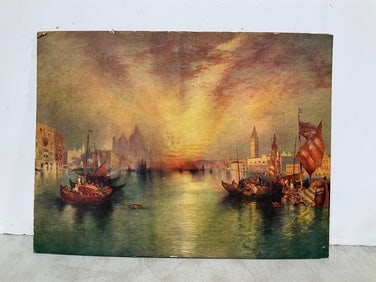 Vintage Venice Art Print on Board (19inx25in)