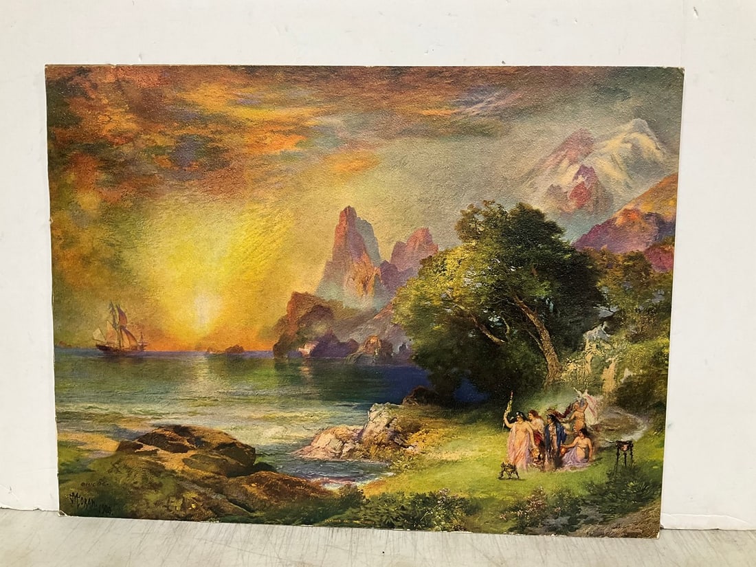 Ulysses and the Sirens Art Print Signed Thomas Moran(18.5inx20.5in) (1 of 1)
