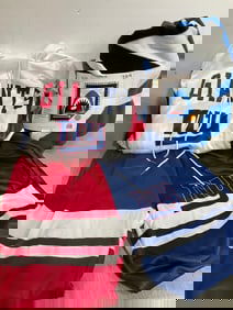 Shark Blanket, and NY Giants Pants/Sweater Set (Size: XL)