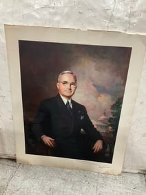 Harry S Truman Signed Art Print Replica (20inx25in)