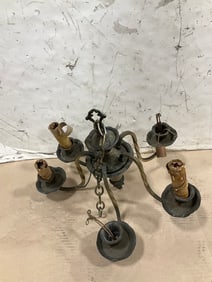 5 bulb art deco ceiling light(14.5in.tall)