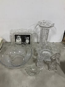 Mikasa crystal glass frame, statues, and other crystal(12in.tall)