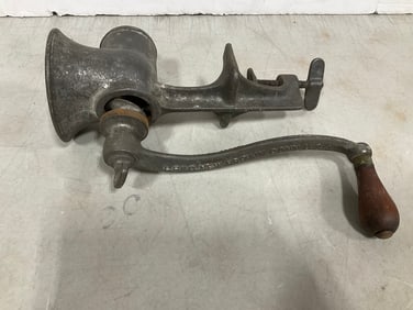 Vintage cast iron meat grinder (LF&C)