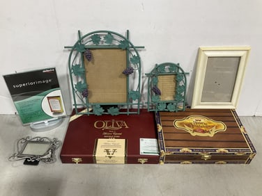 Cigar boxes, picture frames(EMPTY), and more