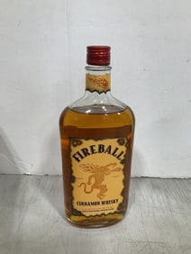Fireball cinnamon whisky(66 proof,750mL-mostly full)
