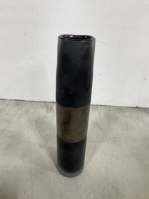 2001 Adams collection black and bronze finish vase(11.5in.tall)