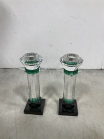 Swarovski crystal candlesticks holders(6.5in.tall)