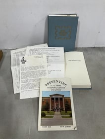 Josie Rykken's family hardcover books, U.S. Army training center infantry booklet, and more