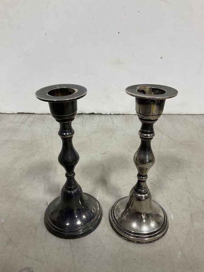 Silverplated candlestick holders(6in.tall) (1 of 1)