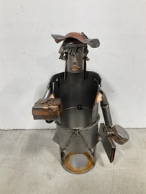 Decorative metal wine holder(12in.tall)