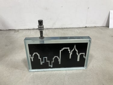 NYC Skyline glass sculpture