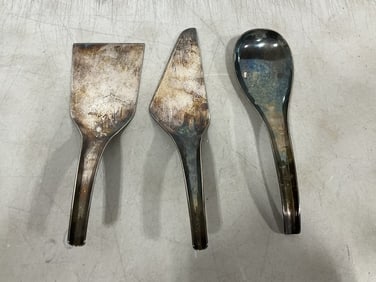 Silverplated kitchen utensils/ladle holder