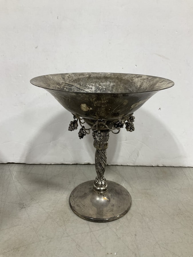 Godinger silverplate compote dish(7.5in.tall) (1 of 1)
