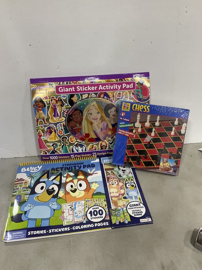 Children's giant activity pads and Chess game: Children's giant activity pads and Chess game