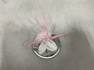 Frosted glass ballerina slippers