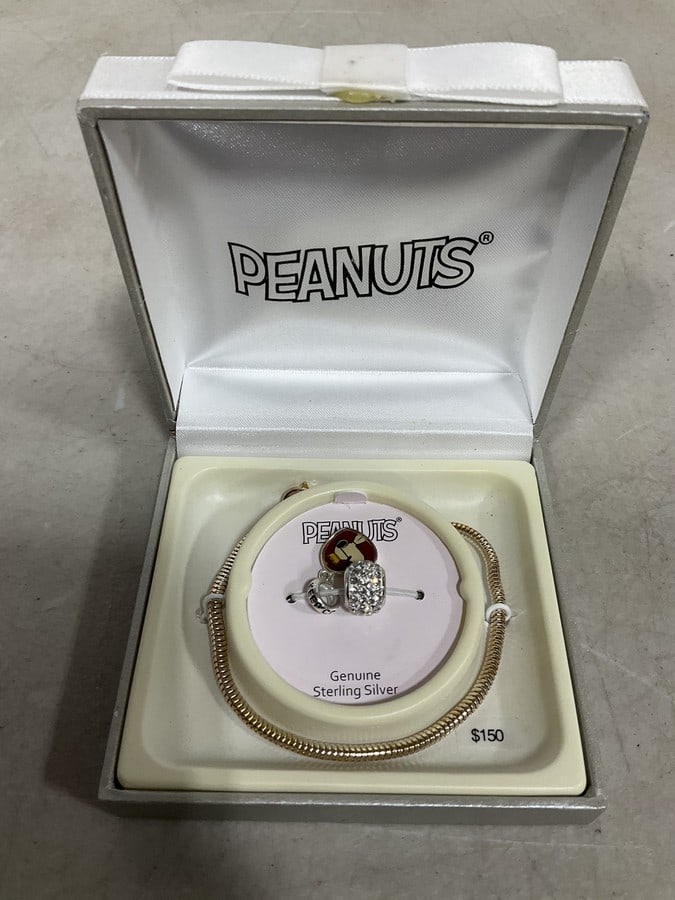 Sterling Peanuts bracelet with charms: Sterling Peanuts bracelet with charms