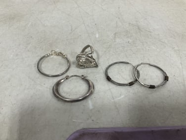Sterling ring and earrings