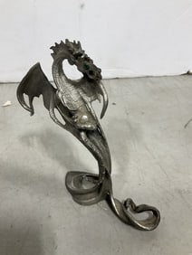 Pewter dragon figurine