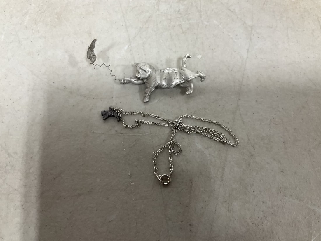 Pewter pin and necklace (1 of 1)