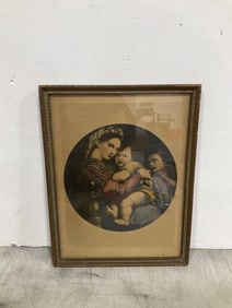 Framed Madonna della Seggiola print(11.5in.x15in.)