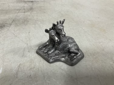 Giraffes pewter figurine