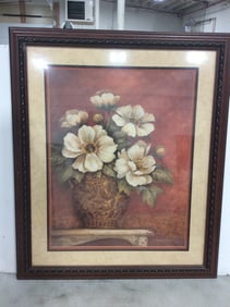 Framed Floral Art Print by Pamela Hadding (32inx38in)