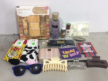 Victorias Secret Wallet/Body Spray, Gingerbread Latte Gift Set, Hair Clips, and more
