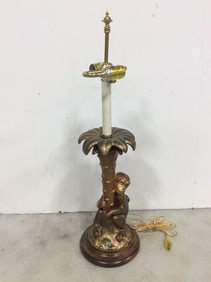 Decorative Monkey Two Bulb Lamp (28in Tall)